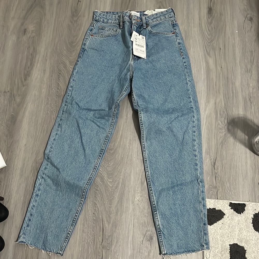 ZARA mom fit denim jeans